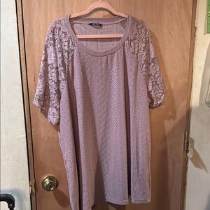 BloomChic Purple 3/4 Sleeve Ruffled Blouse